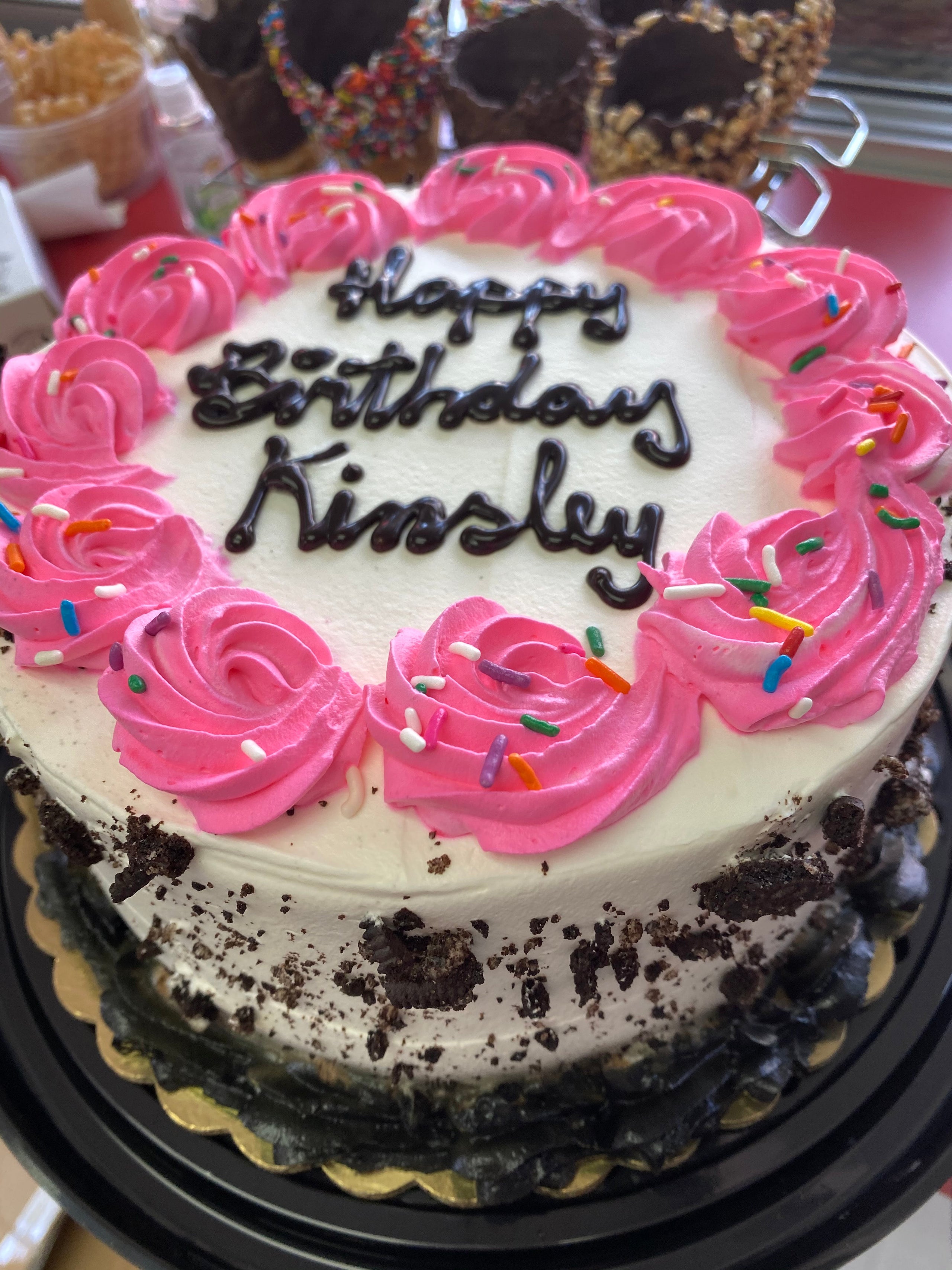 8" ROUND ICE CREAM CAKE (12 to 15 people) Morelli's Gourmet Ice Cream